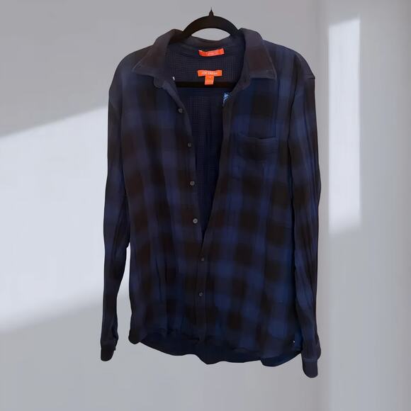 Joe Fresh Navy Check Button-Down Shirt – Men’s L - Picture 1 of 6
